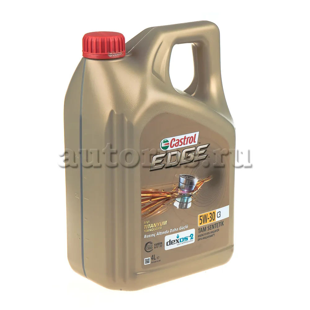 Масло моторное CASTROL EDGE C3 5W-30 синтетическое 4 л 15EB05 CASTROL  артикул 15EB05 - цена, характеристики, купить в Москве в интернет-магазине  автозапчастей АВТОРУСЬ