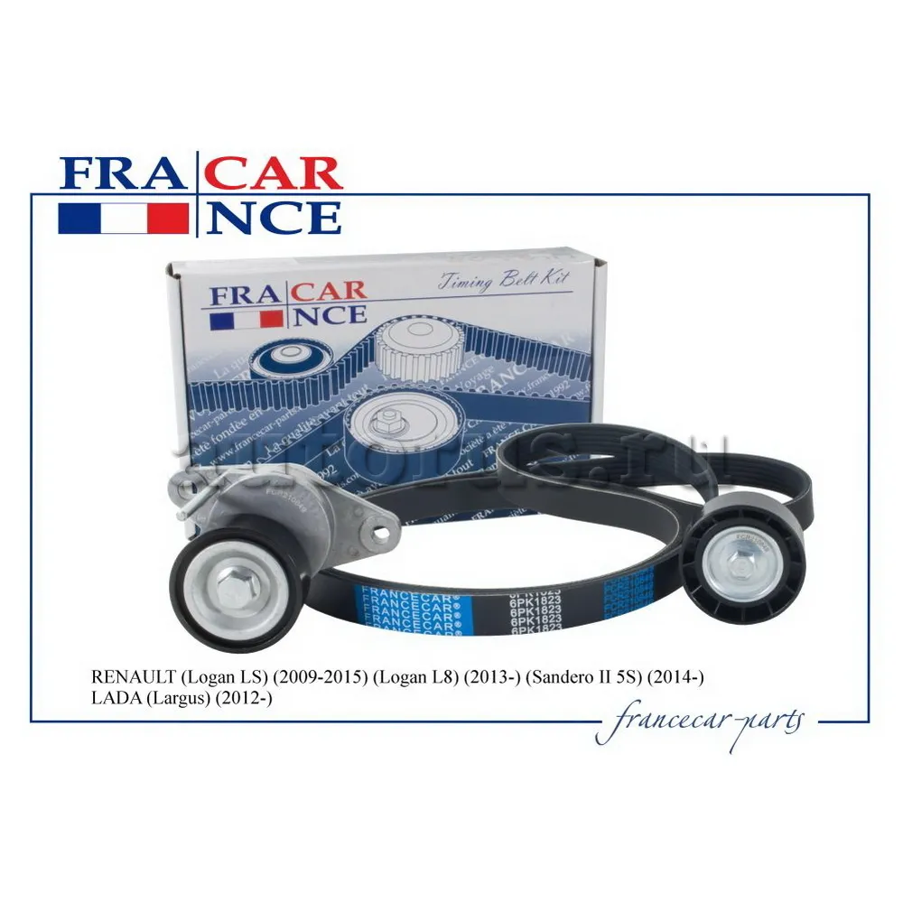 Комплект ремня приводного (ремень+два ролика) FRANCECAR FCR210849 FRANCECAR  артикул FCR210849 - цена, характеристики, купить в Москве в  интернет-магазине автозапчастей АВТОРУСЬ