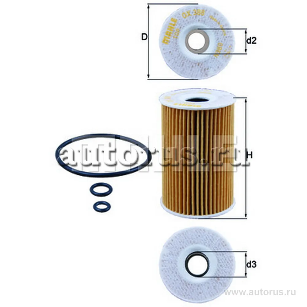 Фильтр масляный KNECHT/MAHLE OX388D