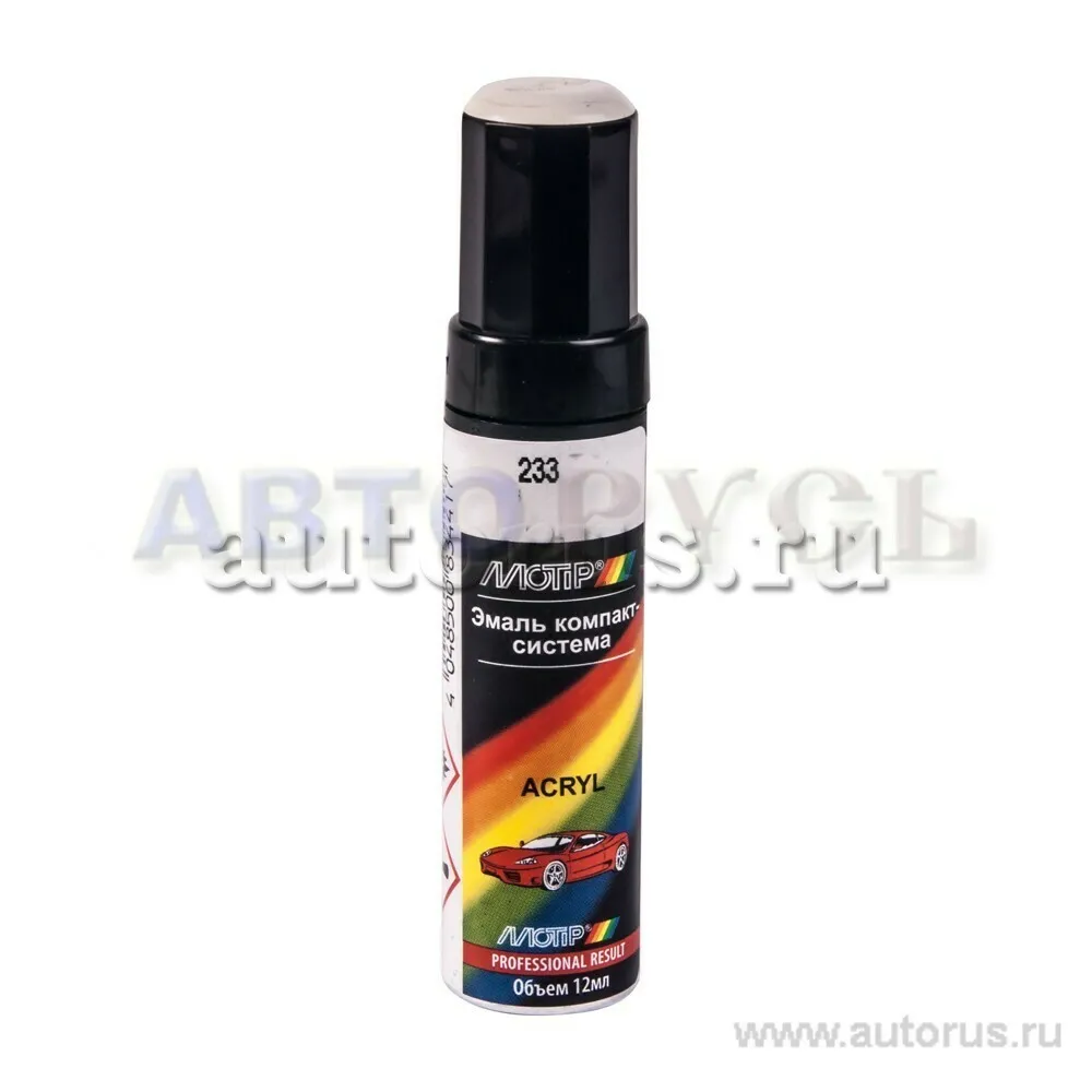 Краска акриловая с кисточкой LADA 233 белая 12 мл. 233 12 ml. Motip 233  12ml Motip артикул 233 12ml - цена, характеристики, купить в Москве в  интернет-магазине автозапчастей АВТОРУСЬ