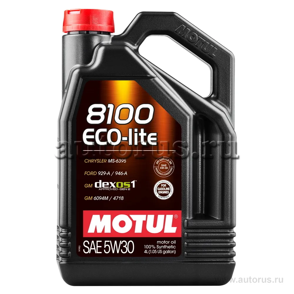 Масло моторное Motul 8100 Eco-Lite 5W-30 синтетическое 4 л 108213 Motul  артикул 108213 - цена, характеристики, купить в Москве в интернет-магазине  автозапчастей АВТОРУСЬ