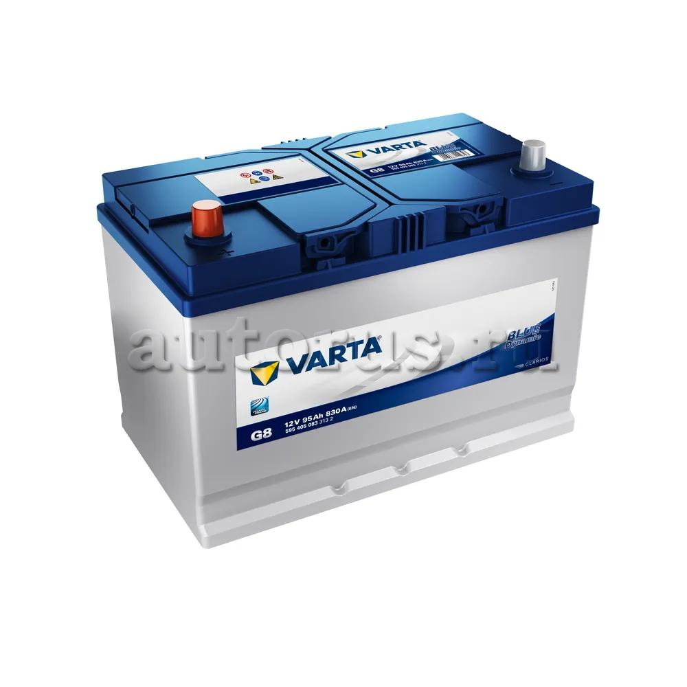 Аккумулятор VARTA Blue Dynamic 95 А/ч прямая L+ G8 306x173x225 EN830 А VARTA  артикул 595 405 083 - цена, характеристики, купить в Москве в  интернет-магазине автозапчастей АВТОРУСЬ