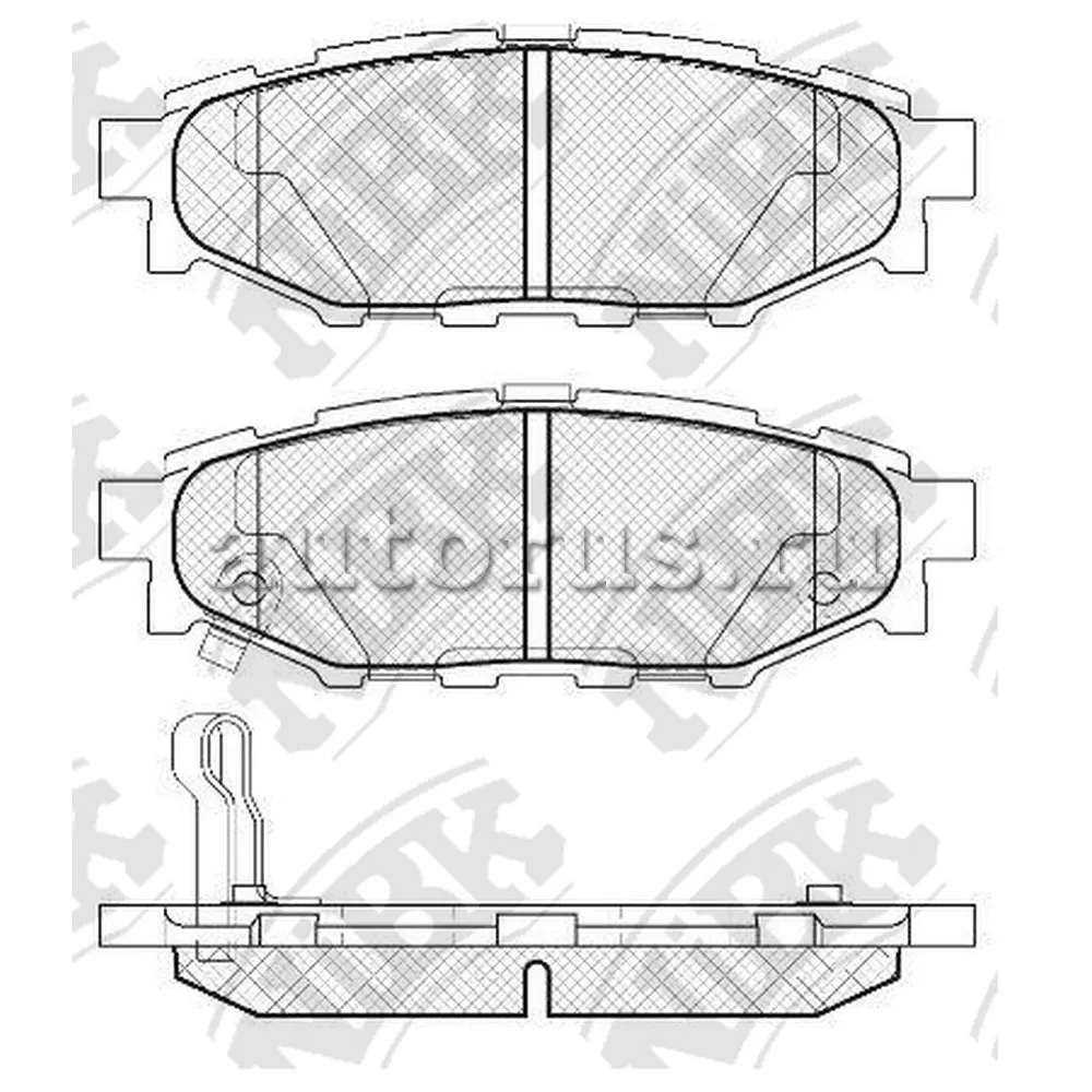 Колодки тормозные задние NIBK PN7501 NIBK артикул PN7501 - цена,  характеристики, купить в Москве в интернет-магазине автозапчастей АВТОРУСЬ