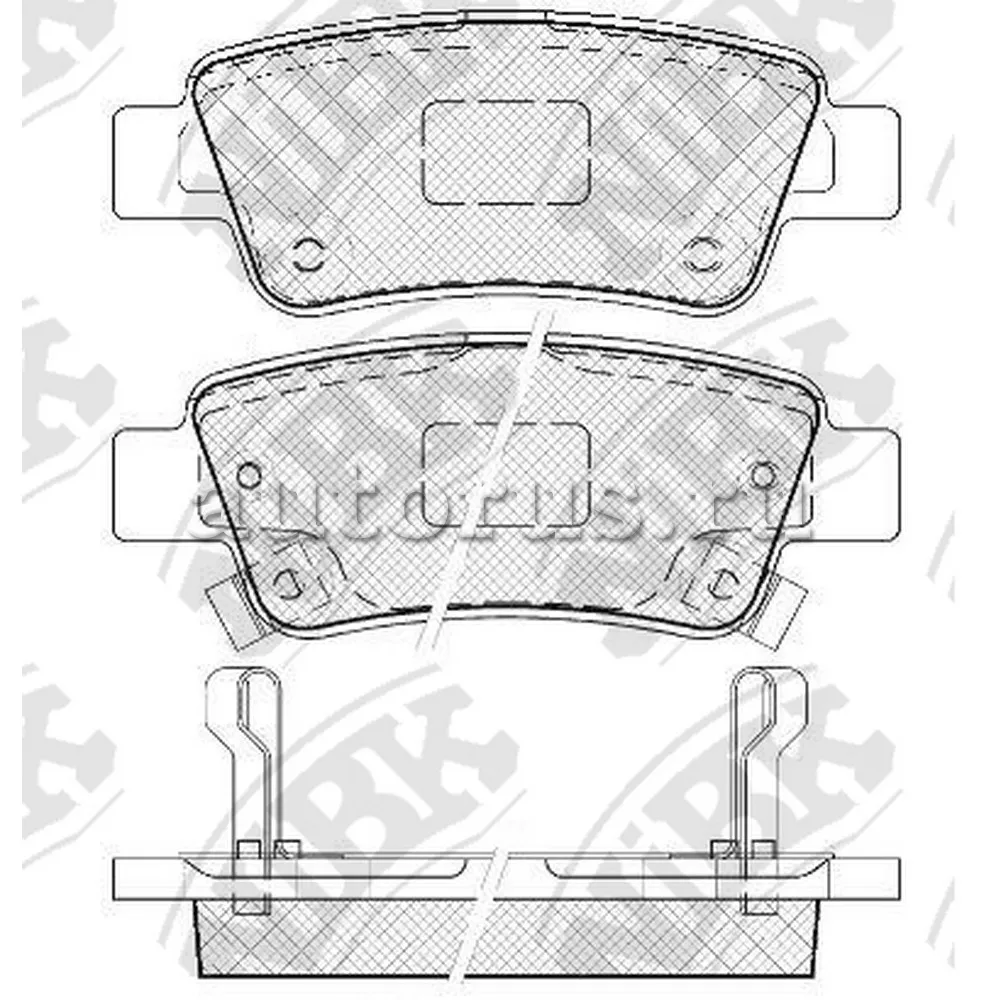 Колодки тормозные задние NIBK PN8809