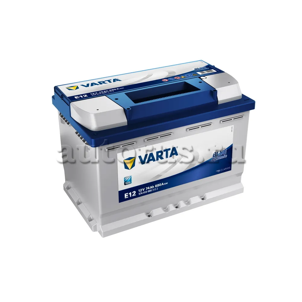 Аккумулятор VARTA Blue Dynamic 74 А/ч прямая L+ E12 278x175x190 EN680 А  VARTA артикул 574 013 068 - цена, характеристики, купить в Москве в  интернет-магазине автозапчастей АВТОРУСЬ