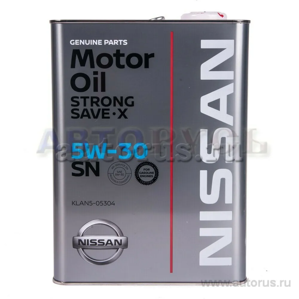 Масло моторное NISSAN STRONG SAVE X SN 5W-30 4 л KLAN5-05304 NISSAN артикул  KLAN5-05304 - цена, характеристики, купить в Москве в интернет-магазине  автозапчастей АВТОРУСЬ