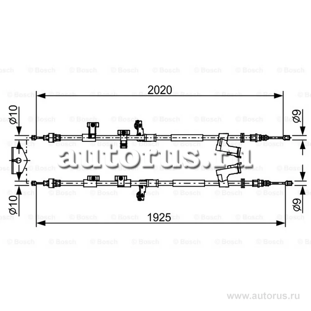 Трос стояночного тормоза FORD Kuga II BOSCH 1 987 482 709 BOSCH артикул 1  987 482 709 - цена, характеристики, купить в Москве в интернет-магазине  автозапчастей АВТОРУСЬ