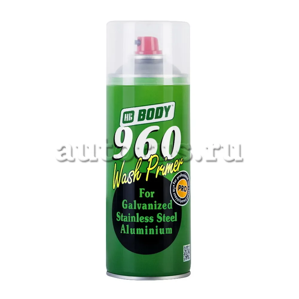 Грунт аэрозольный wash primer кислотный 2к 0.4 л. BODY 960 5100300050