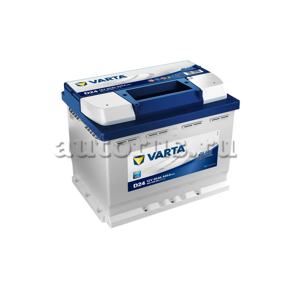 Аккумулятор VARTA Blue Dynamic 60 А/ч обратная R+ D24 242x175x190 EN540 А  VARTA артикул 560 408 054 - цена, характеристики, купить в Москве в  интернет-магазине автозапчастей АВТОРУСЬ