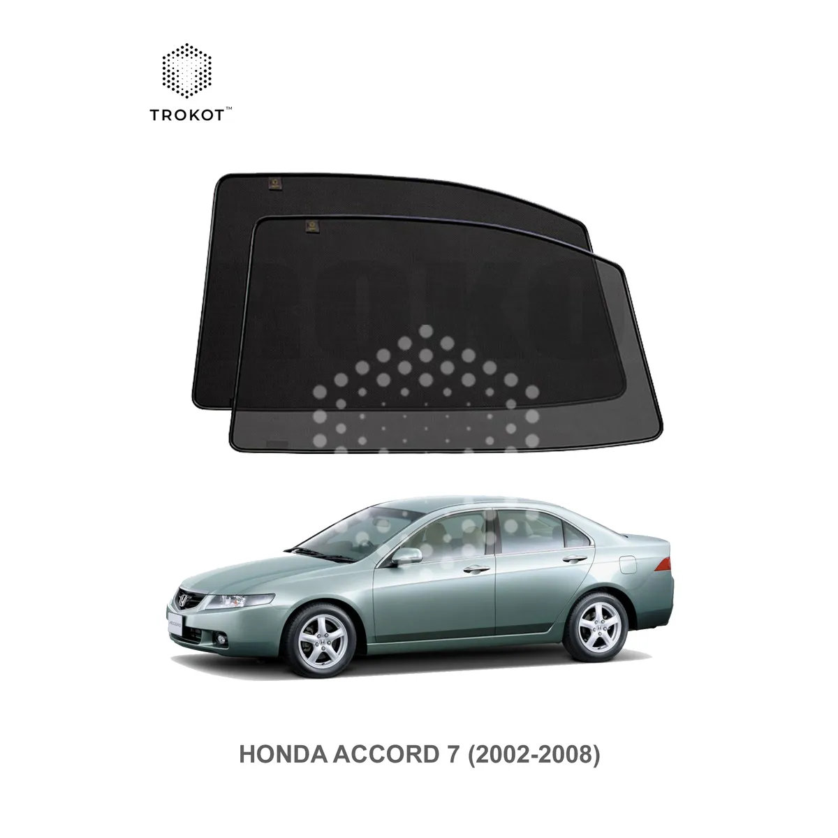 Комплект шторок на задние двери Honda Accord (7) (2002-2008) TROKOT артикул  TR0137-02 - цена, характеристики, купить в Москве в интернет-магазине  автозапчастей АВТОРУСЬ