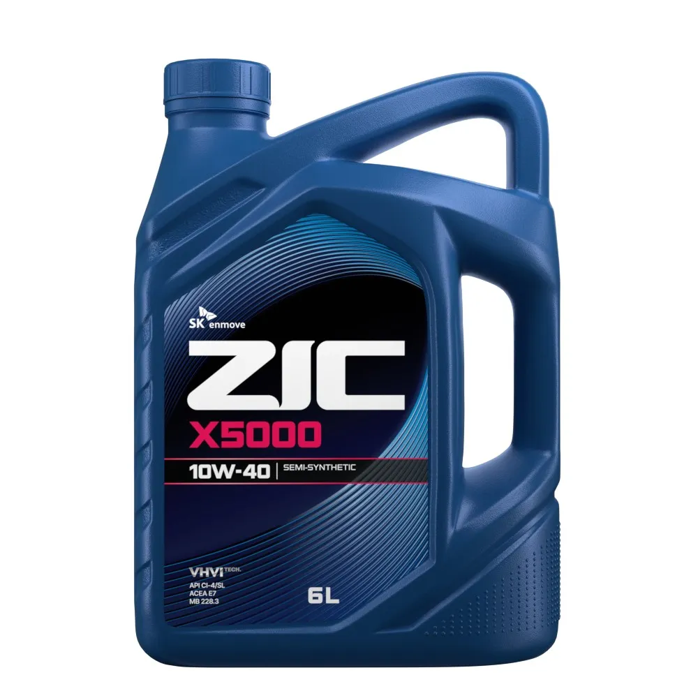 Масло моторное ZIC X5000 10W-40 полусинтетическое 6 л 172658 ZIC