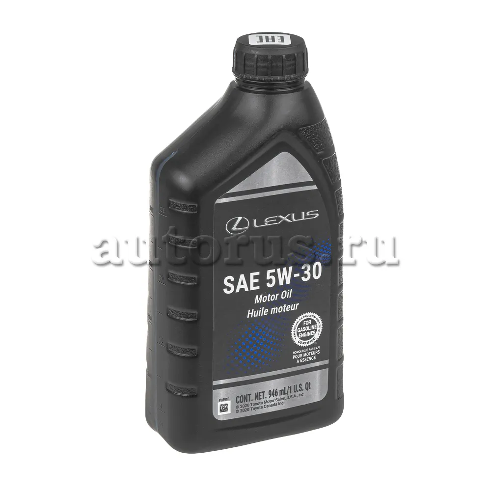 Масло моторное TOYOTA Engine Oil 5W-30 0.946 л 00279-1QT5W-01 TOYOTA  артикул 00279-1QT5W-01 - цена, характеристики, купить в Москве в  интернет-магазине автозапчастей АВТОРУСЬ