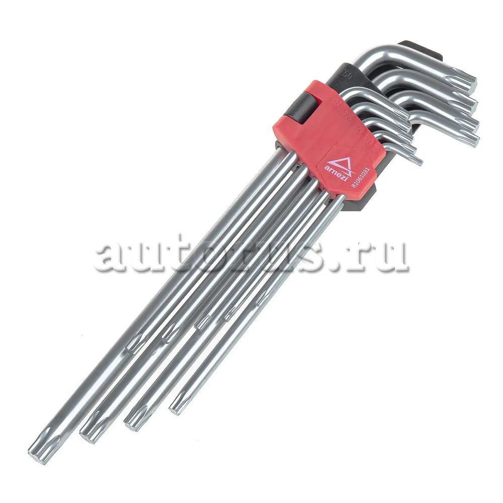 Набор имбусовых ключей Torx 9пр длинные ARNEZI R1061031 ARNEZI артикул  R1061031 - цена, характеристики, купить в Москве в интернет-магазине  автозапчастей АВТОРУСЬ