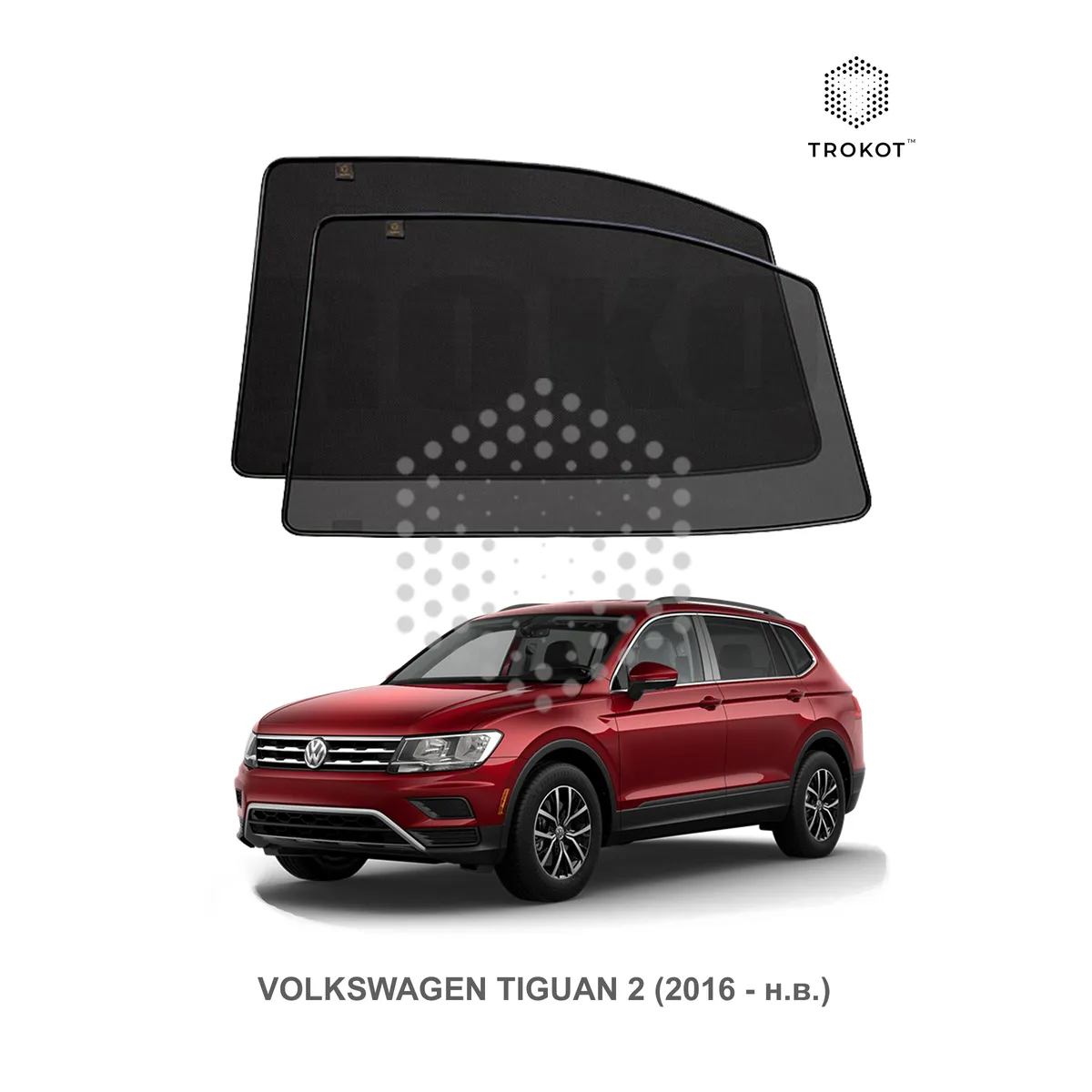 Комплект шторок на задние двери Volkswagen Tiguan (2) (2016-наст.время)  TROKOT артикул TR1239-02 - цена, характеристики, купить в Москве в  интернет-магазине автозапчастей АВТОРУСЬ