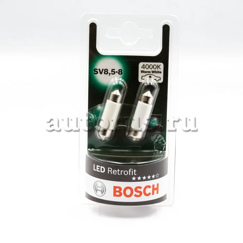 Bosch C5W LED Retrofit lampadine auto, 12 V 1 W SV8,5-8 35 mm