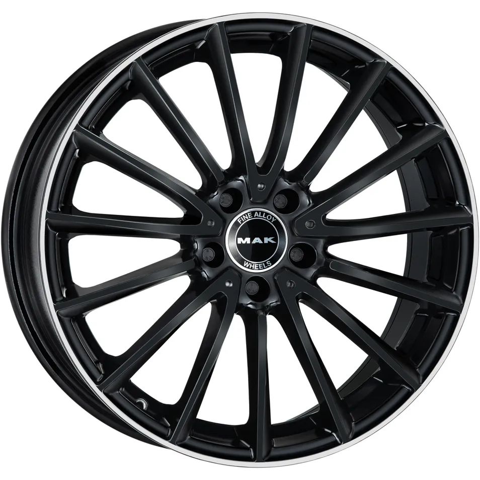 Диск литой R17 7.5J 5x112/66.6 ET40 MAK Komet Gloss Black Mirror Ring  F7570KMGL40WS2X MAK артикул F7570KMGL40WS2X - цена, характеристики, купить  в Москве в интернет-магазине автозапчастей АВТОРУСЬ