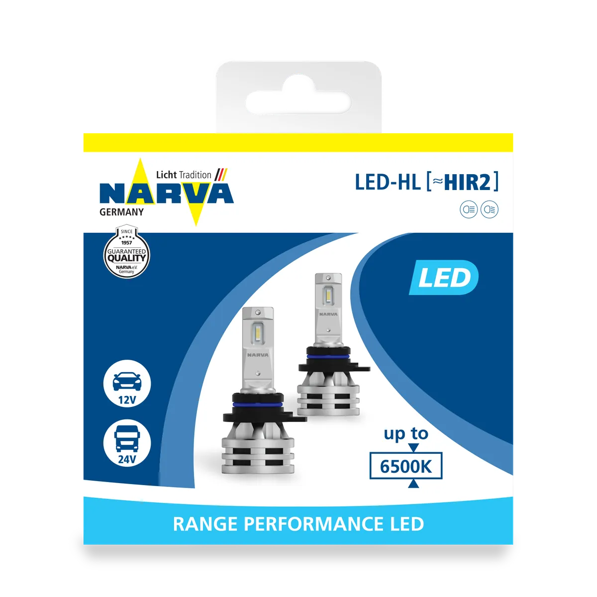 12 24V HIR2 24W PX22d NARVA Range Performance LED 2 . 180443000