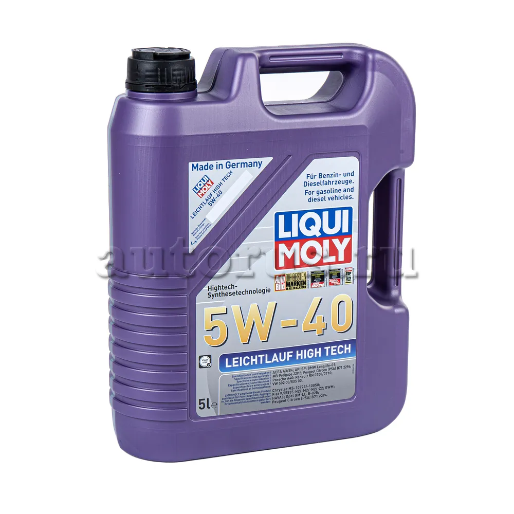 Масло моторное LIQUI MOLY Leichtlauf High Tech 5W-40 синтетическое 5 л  2328/8029/3864