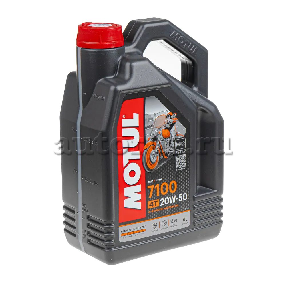 Масло моторное 4T Motul 7100 4T 20W50 синтетическое 4 л 104104 Motul  артикул 104219 - цена, характеристики, купить в Москве в интернет-магазине  автозапчастей АВТОРУСЬ