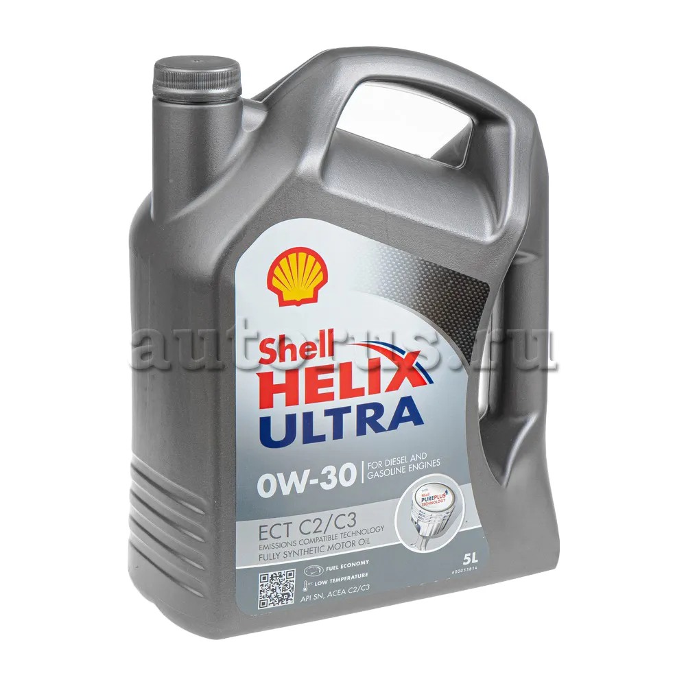 Масло моторное SHELL Helix Ultra ECT 0W-30 синтетическое 5 л 550046307