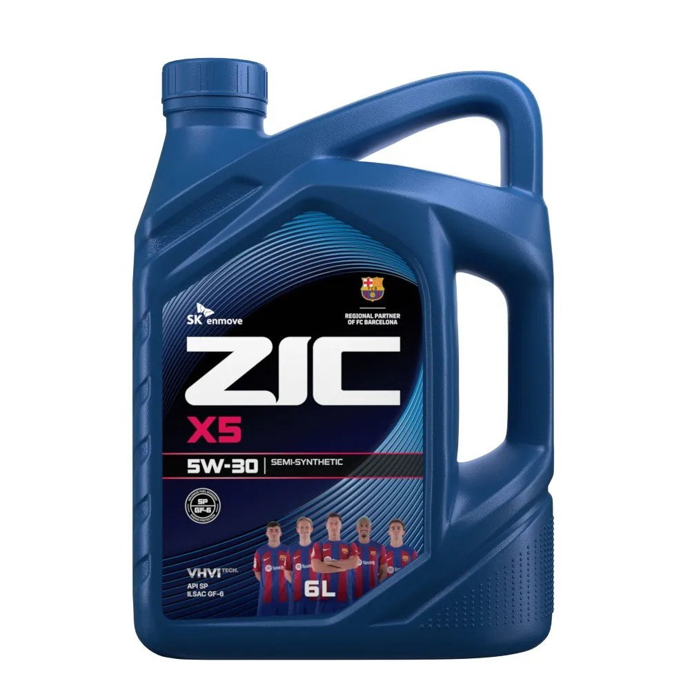 Масло моторное ZIC X5 5W-30 полусинтетическое 6 л 172621 ZIC
