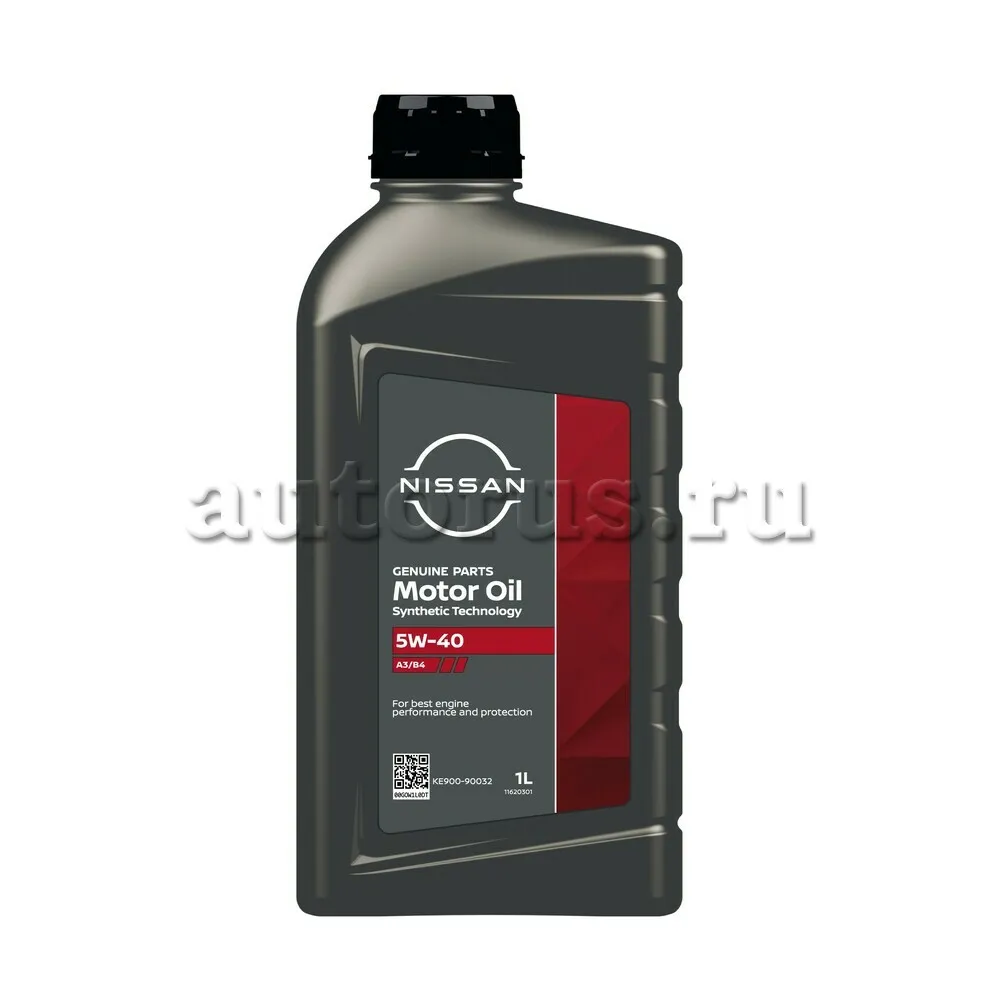 Масло моторное NISSAN Motor Oil 5W-40 синтетическое 1 л KE900-90032R NISSAN  артикул KE900-90032R - цена, характеристики, купить в Москве в  интернет-магазине автозапчастей АВТОРУСЬ