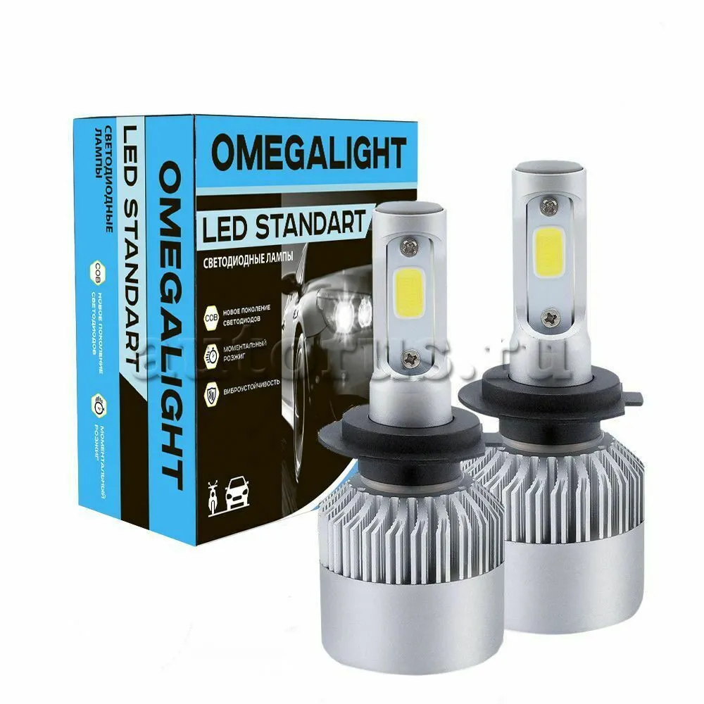 Лампа светодиодная 12V H4 25W 6000K OMEGA LIGHT 2 шт. картон OMEGALIGHT  OLLEDH4ST-1 OMEGALIGHT артикул OLLEDH4ST-1 - цена, характеристики, купить в  Москве в интернет-магазине автозапчастей АВТОРУСЬ