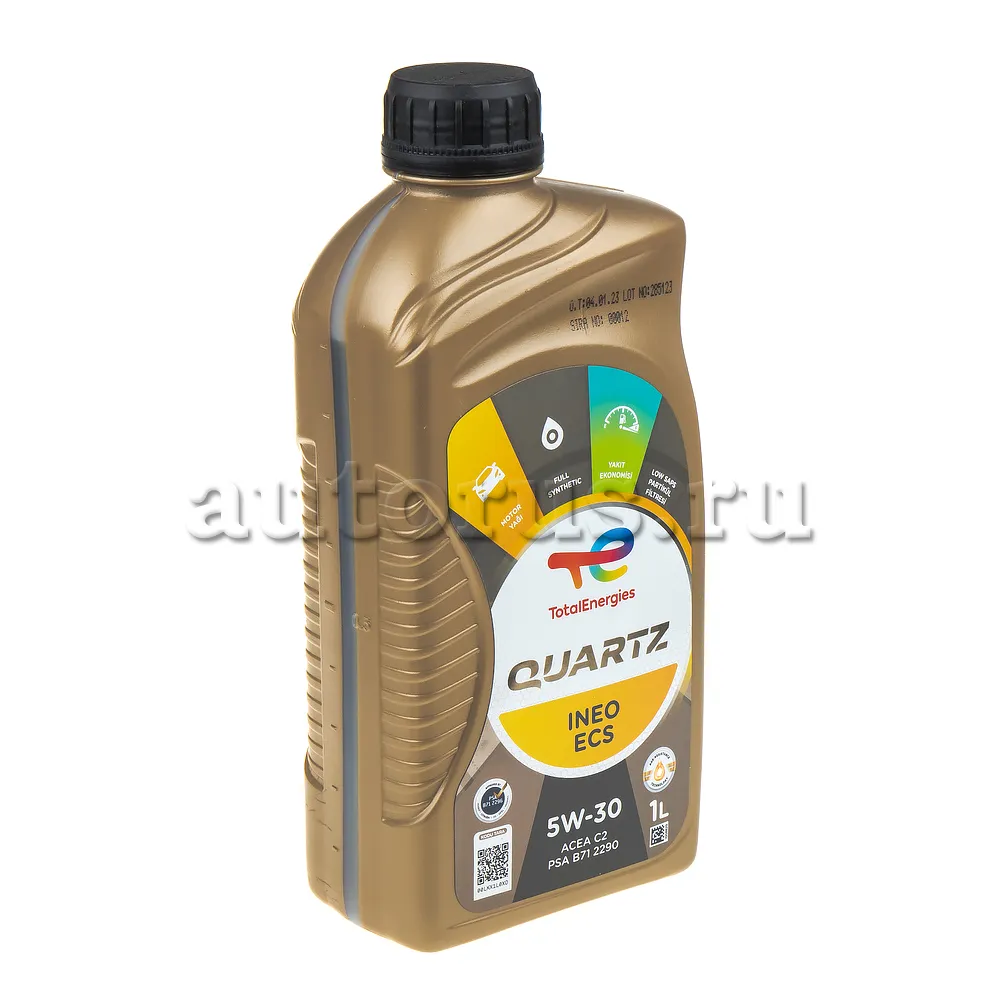 Масло моторное Total Quartz Ineo ECS 5W-30 синтетическое 1 л 213768 221327  TOTALENERGIES артикул 213768 - цена, характеристики, купить в Москве в  интернет-магазине автозапчастей АВТОРУСЬ