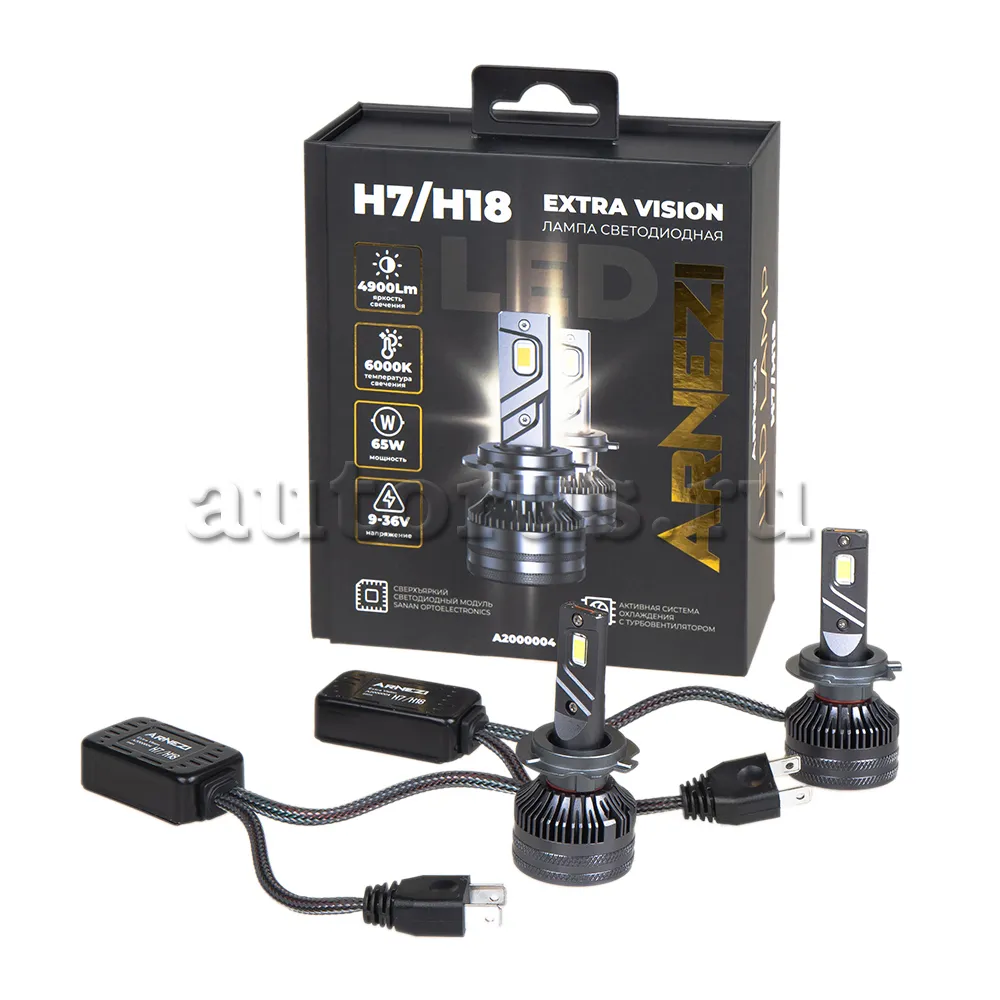 blaze777【O-946】HANABI ユニバーサル A-400 Лампа светодиодная 12/24V H7/H18 65W 4900lm PX26d 6000K Extra
