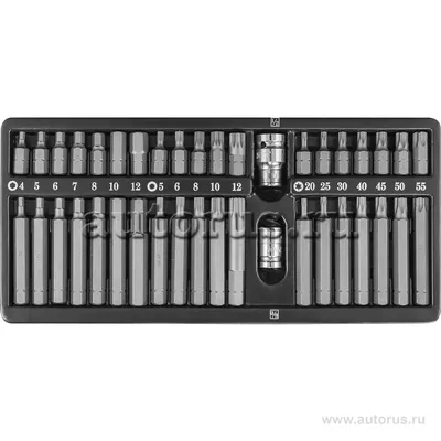 Набор вставок-бит HEX,TORX,SPLINE (40пр) (JONNESWAY)