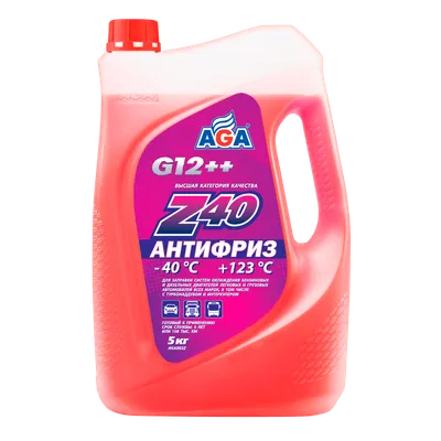 AGA002Z Антифриз AGA-Z40 (красный) -40C до +123С G12++ канистра