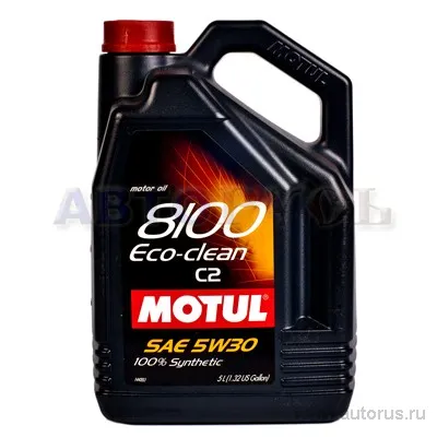 Масло моторное Motul 8100 Eco-clean SM/CF 5W-30 синтетическое 5 л 101545  Motul артикул 101545 - цена, характеристики, купить в Москве в  интернет-магазине автозапчастей АВТОРУСЬ