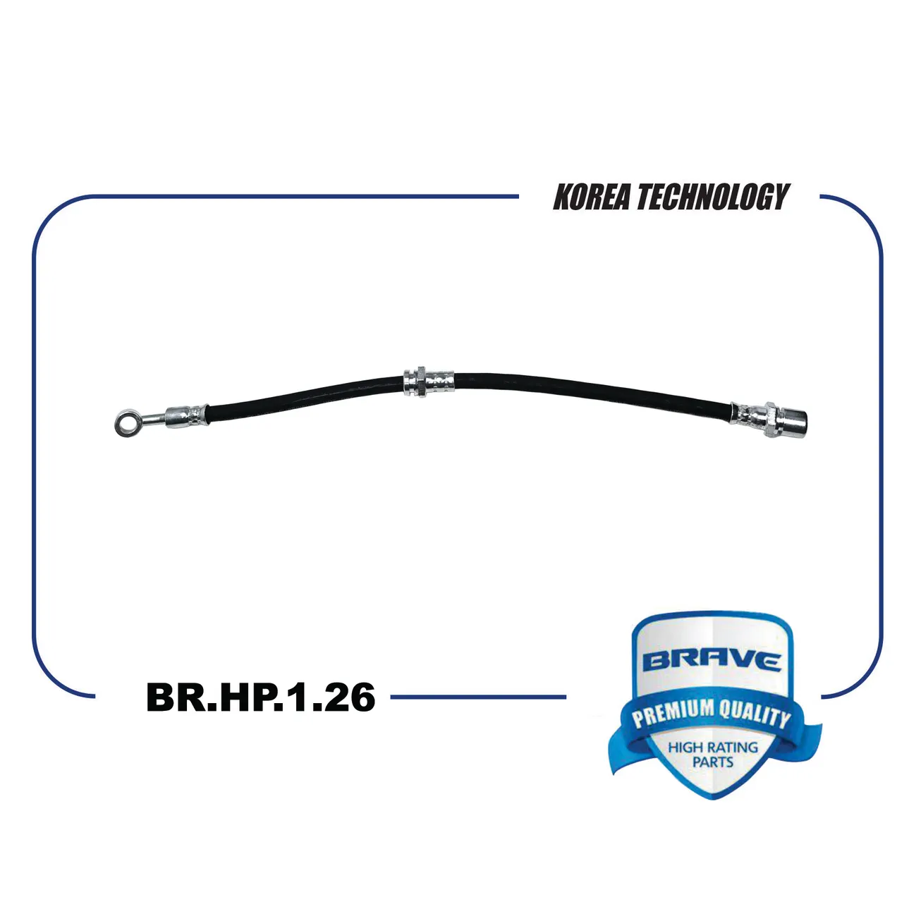 Шланг тормозной передний правый 96397201 BR.HP.1.26 Lacetti, Lanos BRAVE BR.HP.1.26