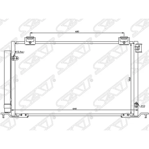 Радиатор кондиционера Toyota Avensis (T250) 03-08 SAT ST-TY25-394-0