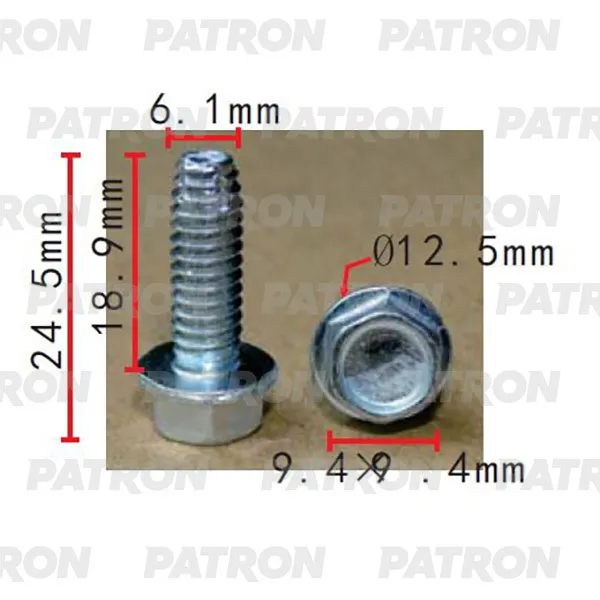 Винт металлический Применяемость: Болт 6х19 с дюймовой резьбой PATRON P372253