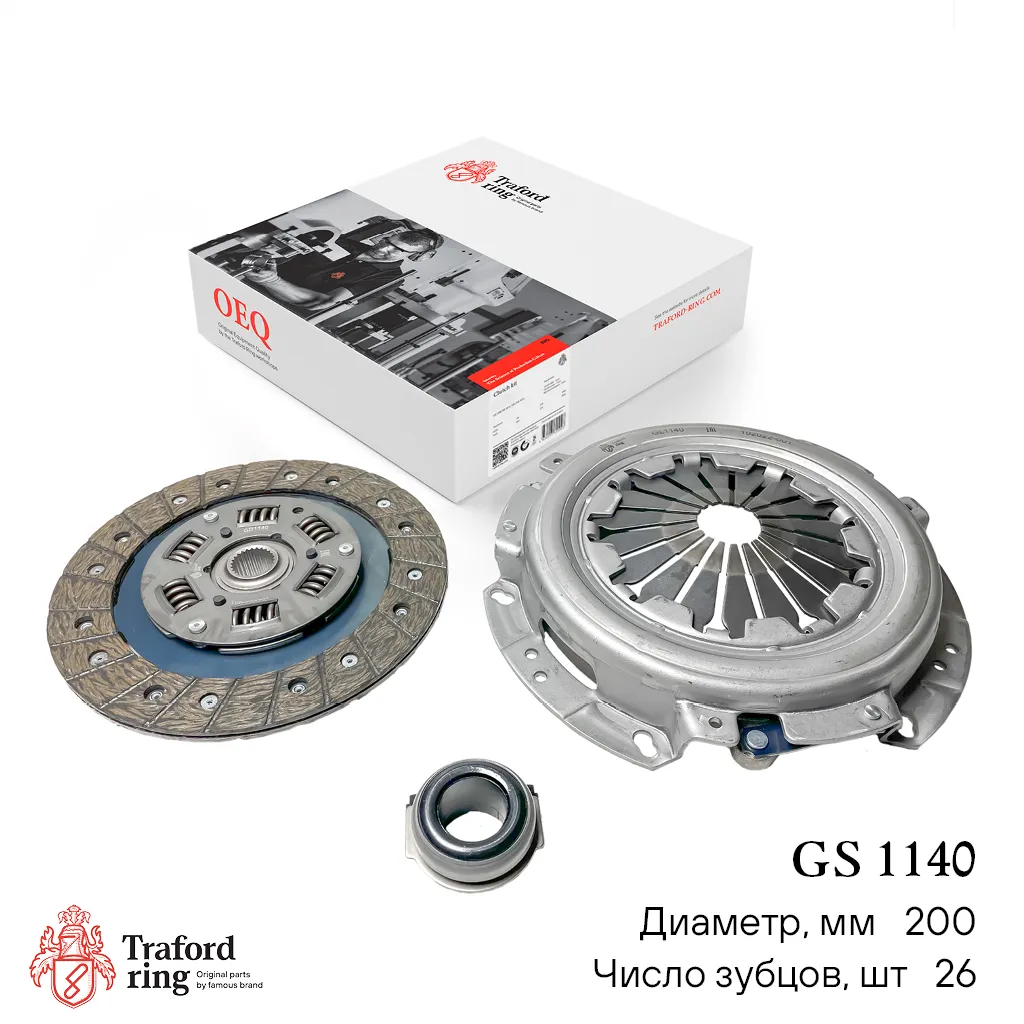 Сцепление в сборе Лада Largus (12-)/Renault Logan (04-) 1.6i (трос.прив.)(с муфтой) TRAFORD RING GS1140