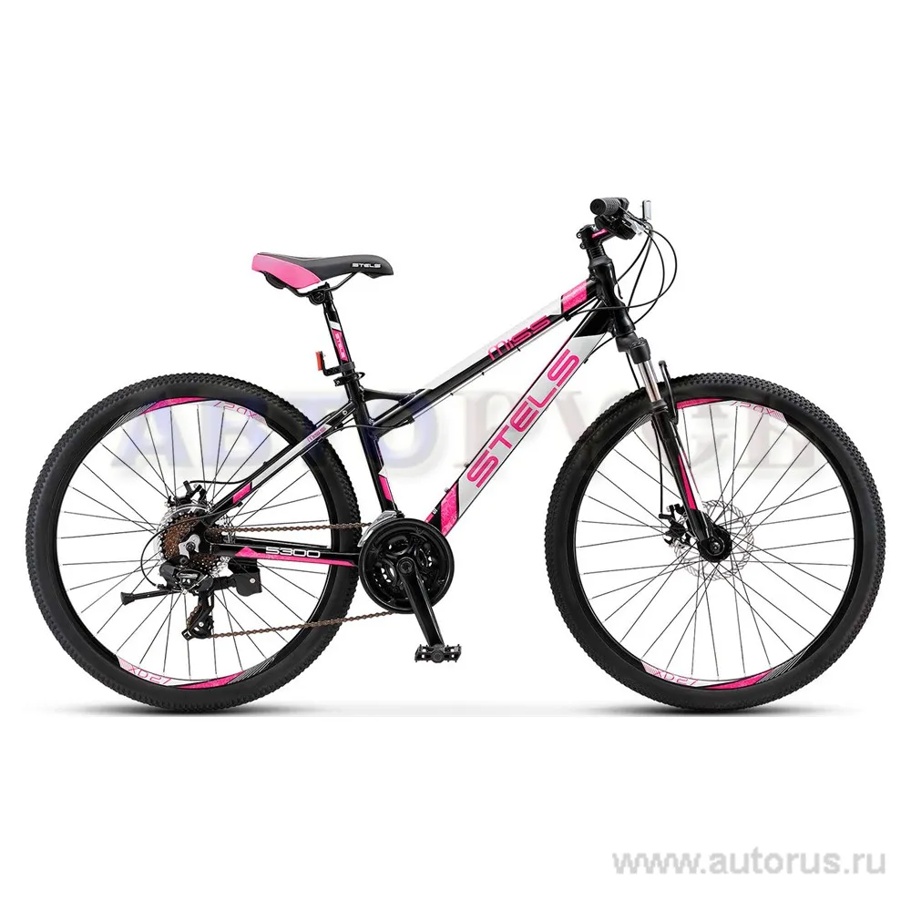 Велосипед 26 горный STELS Miss 5300 MD, 2017 количество скоростей 21 рама 15 черный
