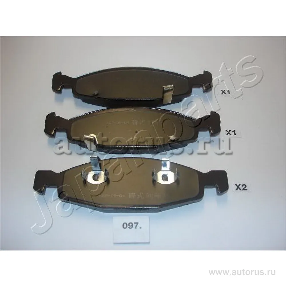 Комплект тормозных колодок, диско JAPANPARTS PA097AF