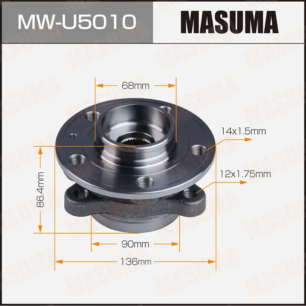 Ступичный узел передний MASUMA MWU5010