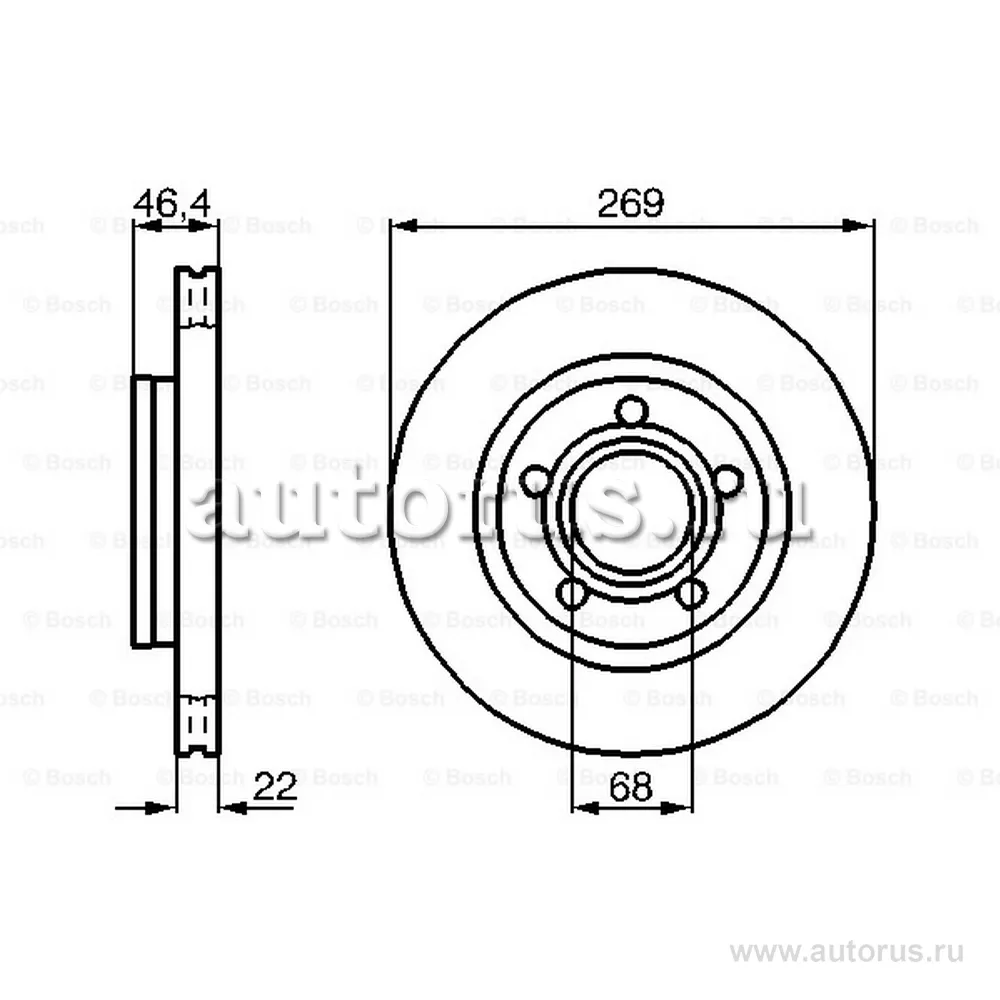 Диск тормозной задний BOSCH 0 986 478 574