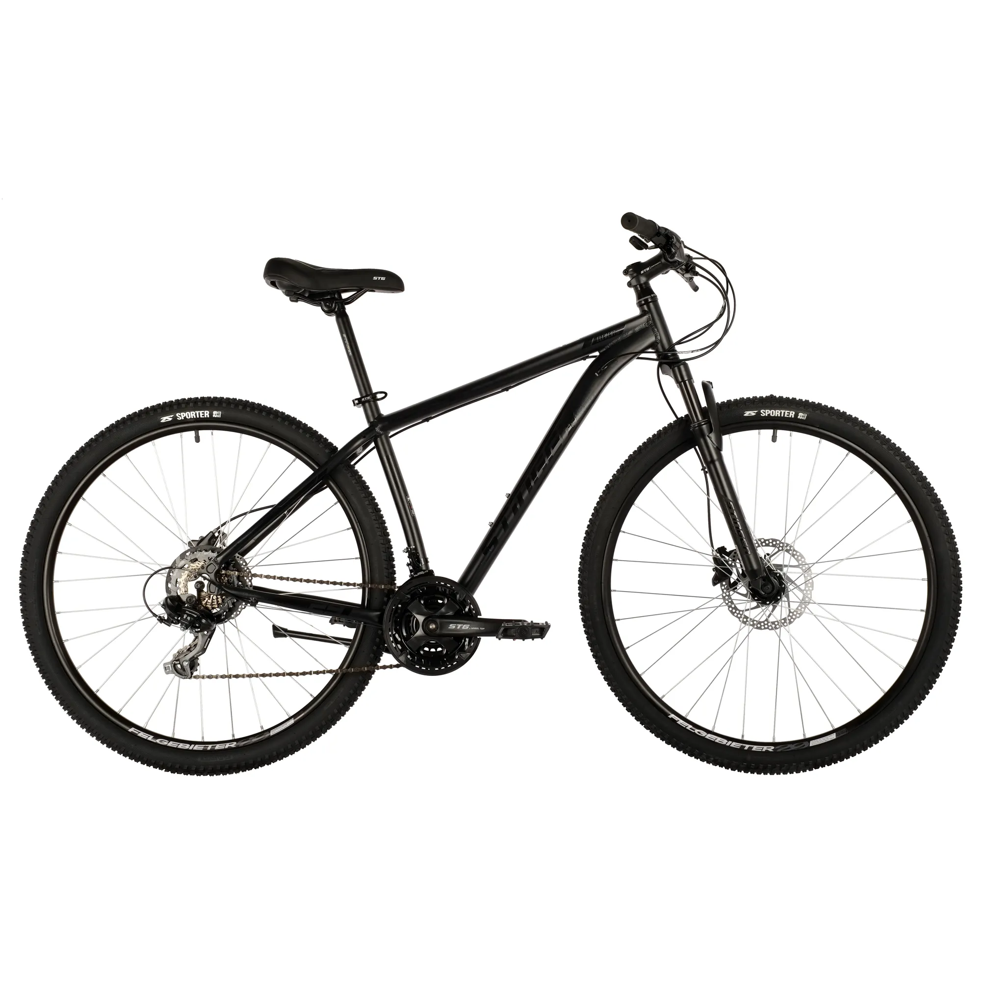 Велосипед 29 горный STINGER Element Pro (2021) количество скоростей 21 рама алюминий 18 черный