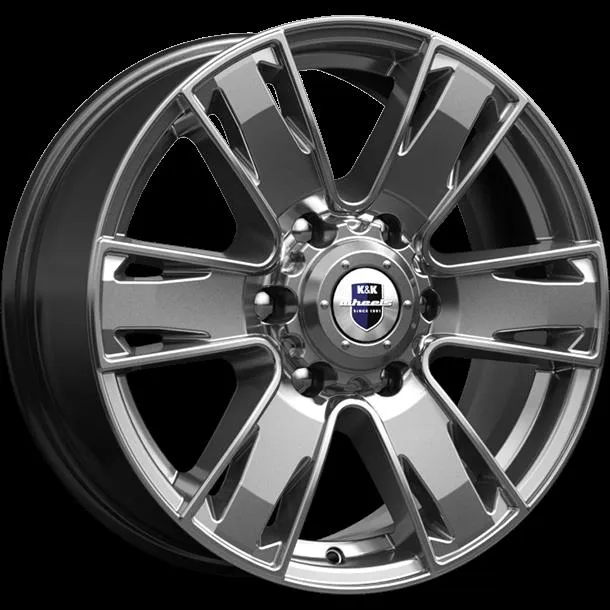 Диск литой R17 7J 6x139.7/106.1 ET30 КИК Севенна Дарк платинум 71564