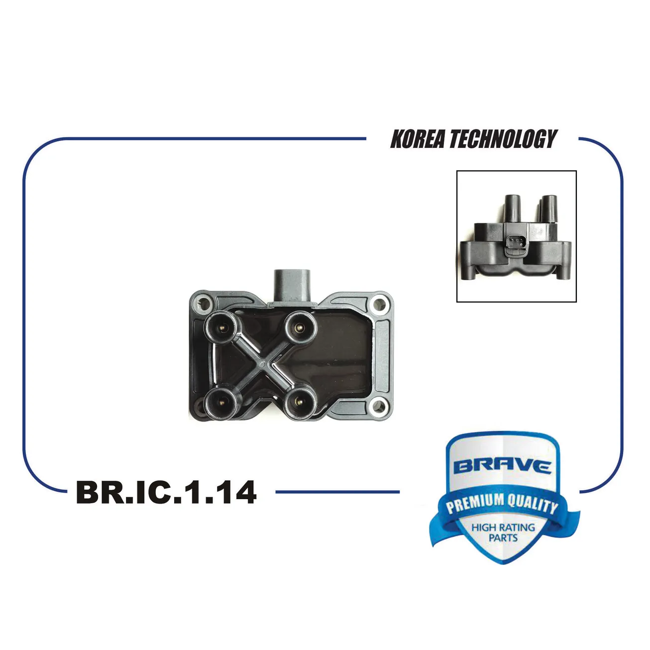 Катушка зажигания 1459278 BR.IC.1.14 Ford Focus II 1.4, 1.6, Fiesta, C-Max, Fusion BRAVE BRIC114