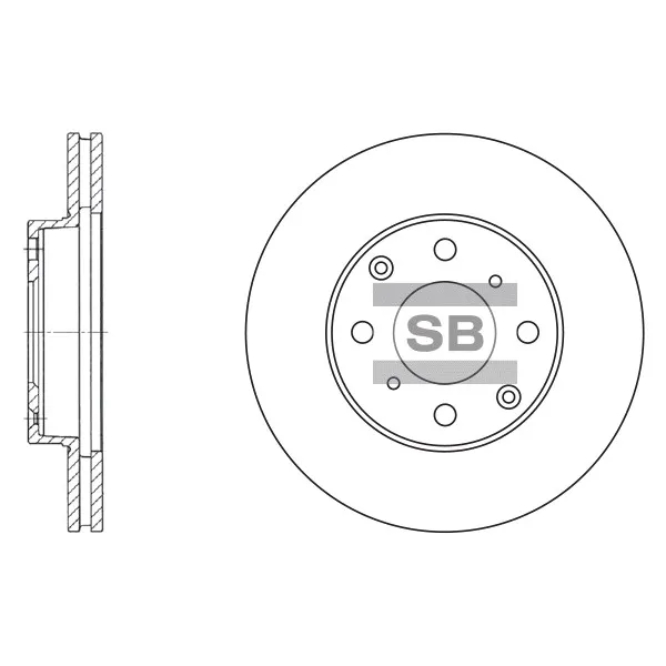 Диск тормозной передний HONDA CIVIC 95-01 /VENT D=240MM SANGSIN BRAKE SD4104