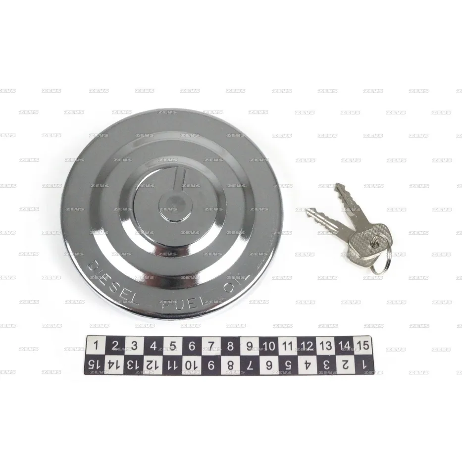 Крышка топливного бака 78mm с ключом ZEVS QB-1121