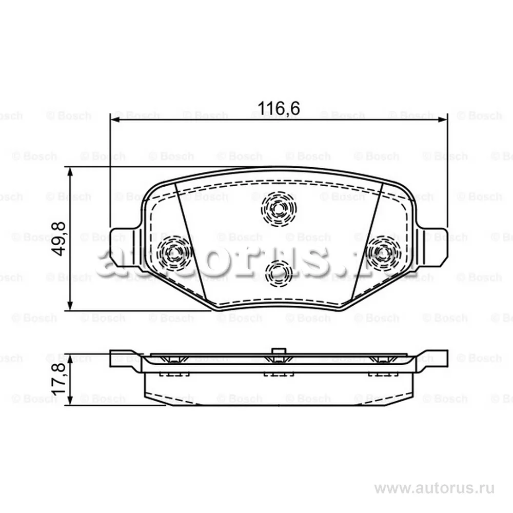 Колодки тормозные FORD EXPLORER V 11- Low-Metallic задние BOSCH 0986495385