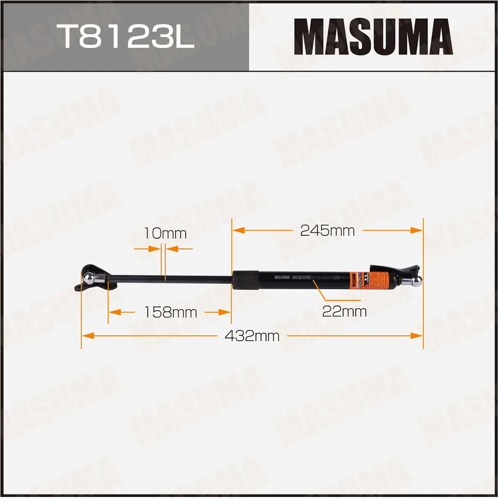 Упор газовый багажника MASUMA T8123L