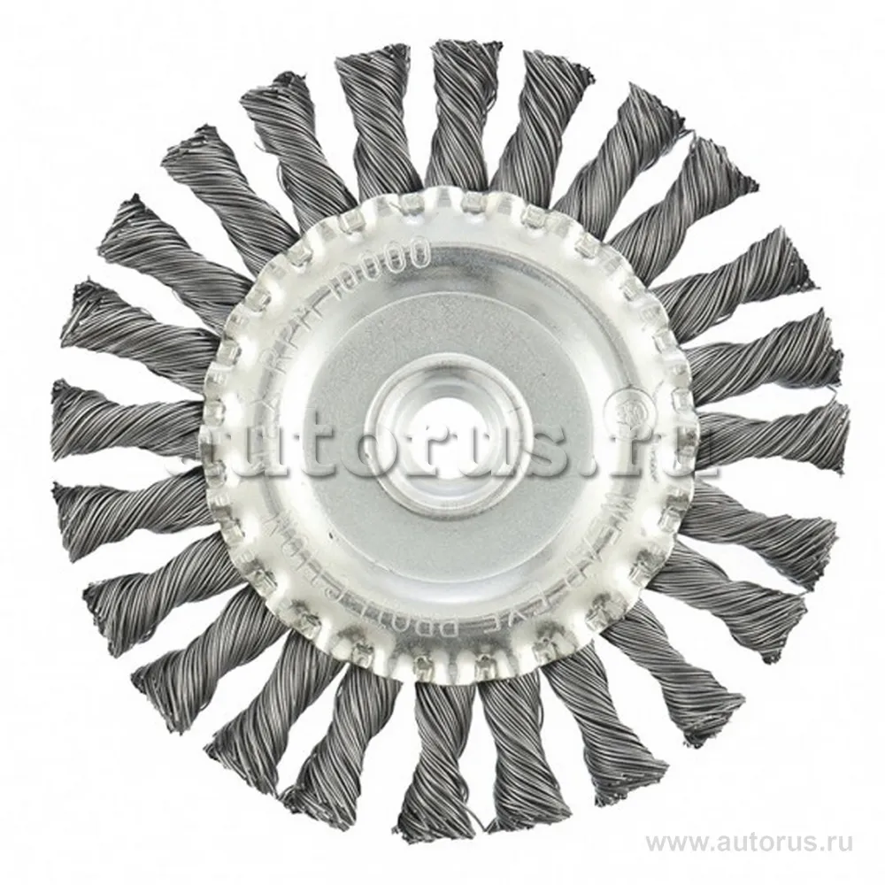 Щетка для УШМ 125 мм, М14, плоская, крученая проволока 0.5 мм MATRIX 74640