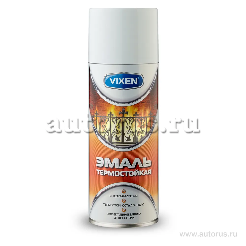 Эмаль термостойкая, VIXEN белая, аэрозоль 520 мл VX-53001