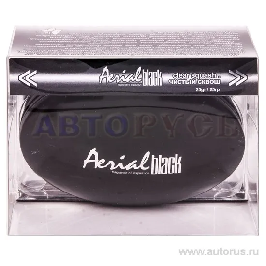 Ароматизатор Aerial Black гелевый футляр плоский чистый сквош FKVJP ABI-61